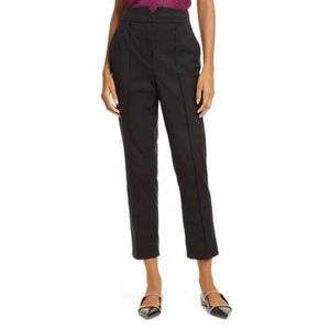 Rebecca Taylor pants black Ottoman Notch crop